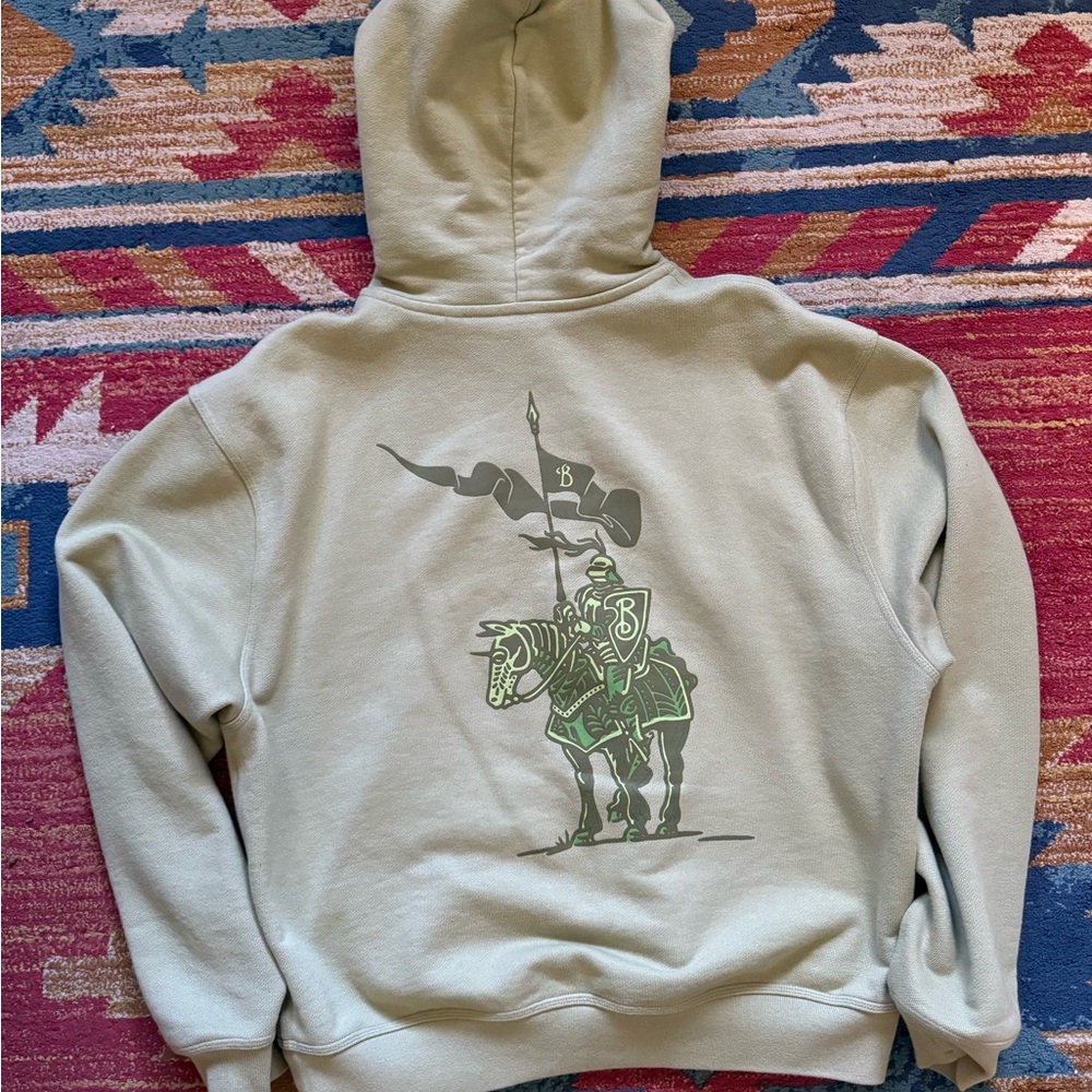 Burberry avacado Hoodie with Knight Graphic